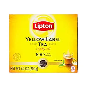Lipton Yellow Label Tea | International Blend | Lipton Tea Bags| Black Tea | Premium Quality | 200 Grams