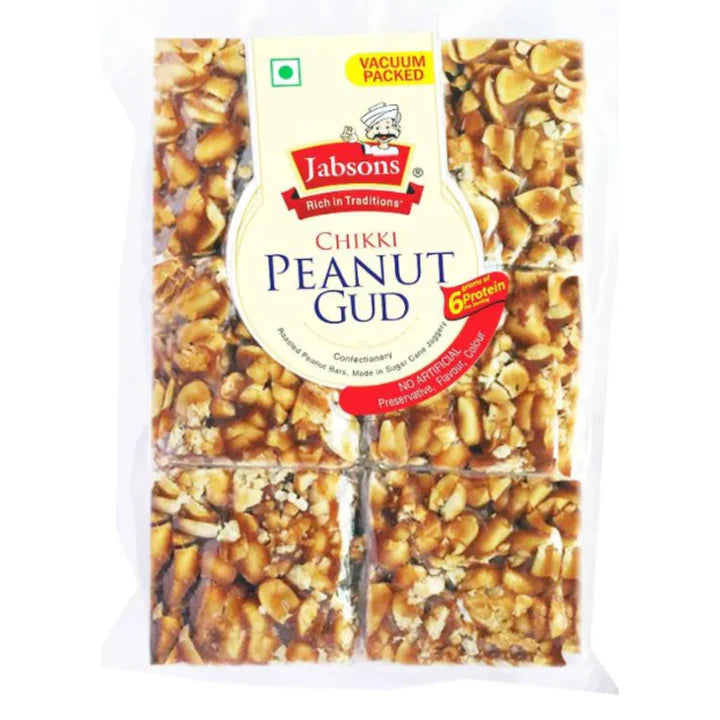 Sweet Peanut and Panela Nougat | Peanut Jaggery Chikki | Chikki Peanut Gud 240g Jabsons