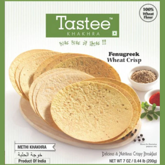 Fenugreek Khakhra Appetizers | Khakhra Methi (Fenugreek) 200g Tastee
