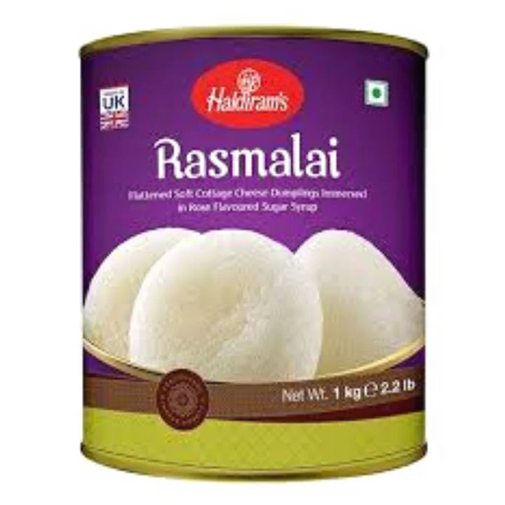 Sweet cottage cheese in milk cream with cardamom and pistachio | Rasmalai Dessert 1kg Haldiram