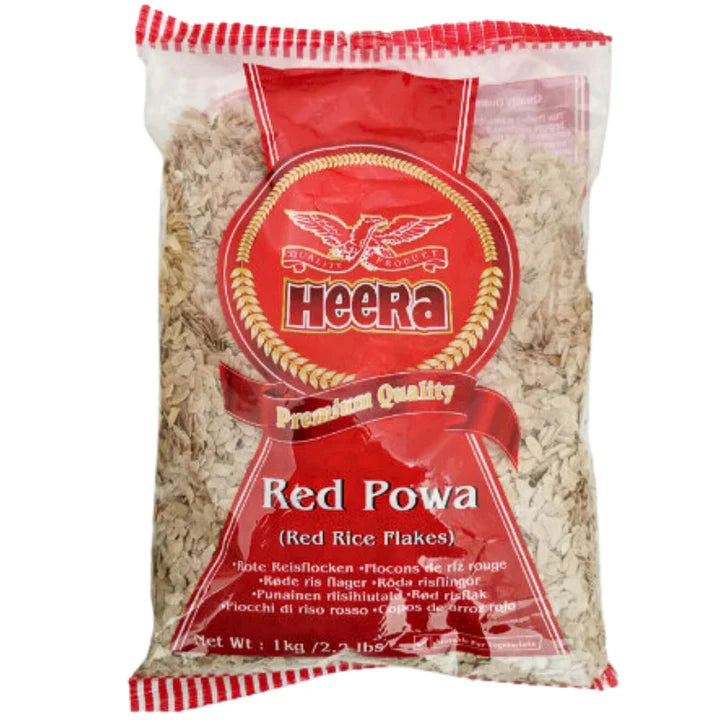 Red Rice Flakes | Red Poha (Powa) 1kg Heera