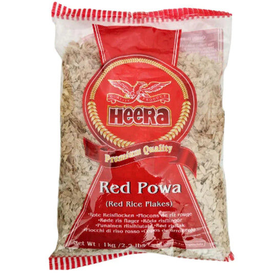 Red Rice Flakes | Red Poha (Powa) 1kg Heera