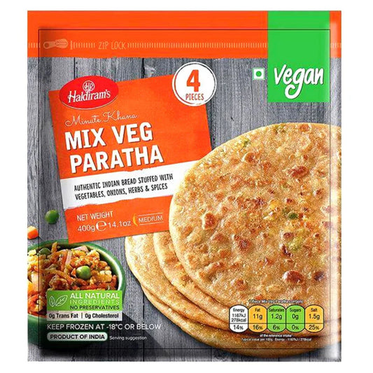 Mixed Vegetable Paratha (Frozen) 400g/4 pcs. Haldiram's