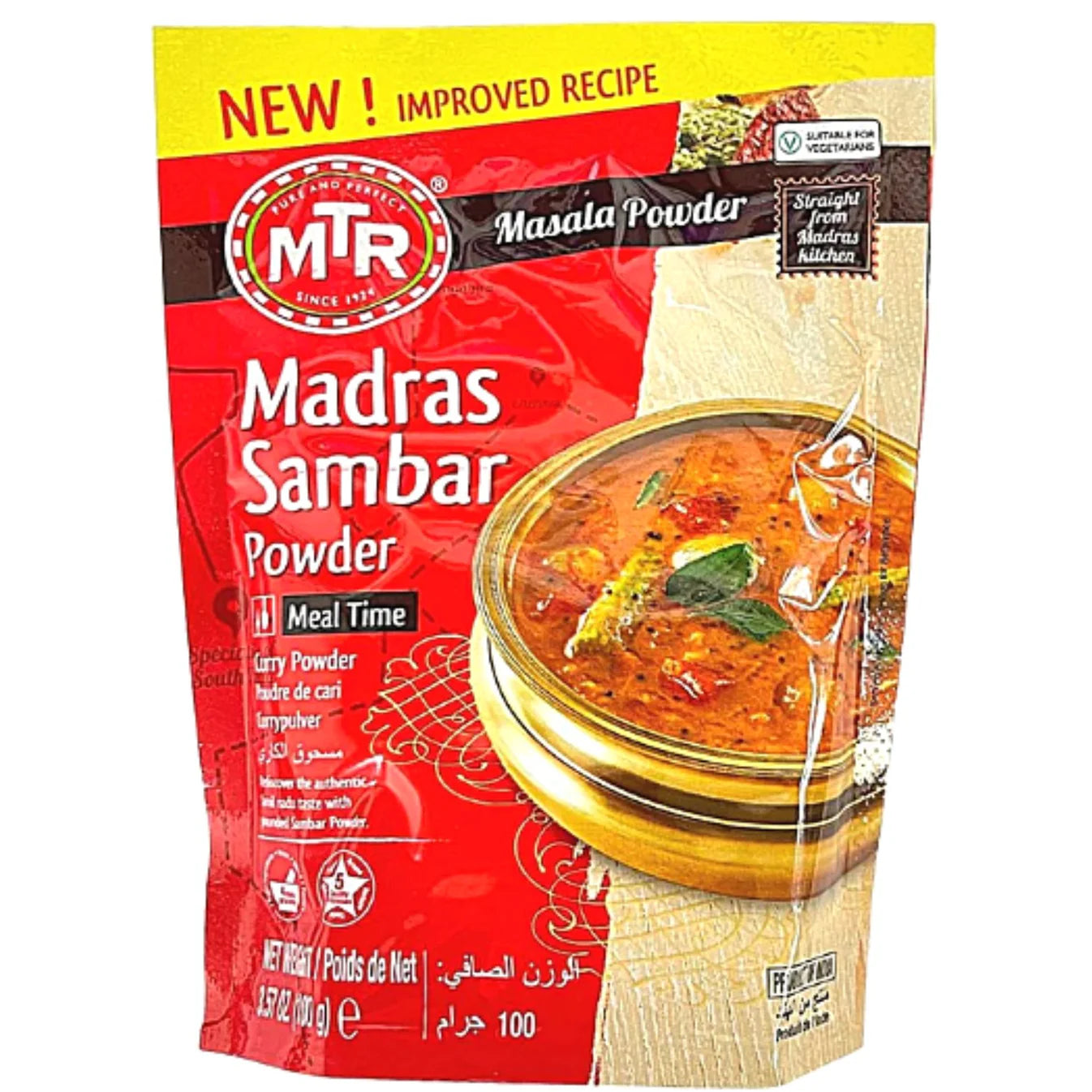 Spices for Vegetable and Tamarind Stew | Madras Sambar Powder 100g MTR