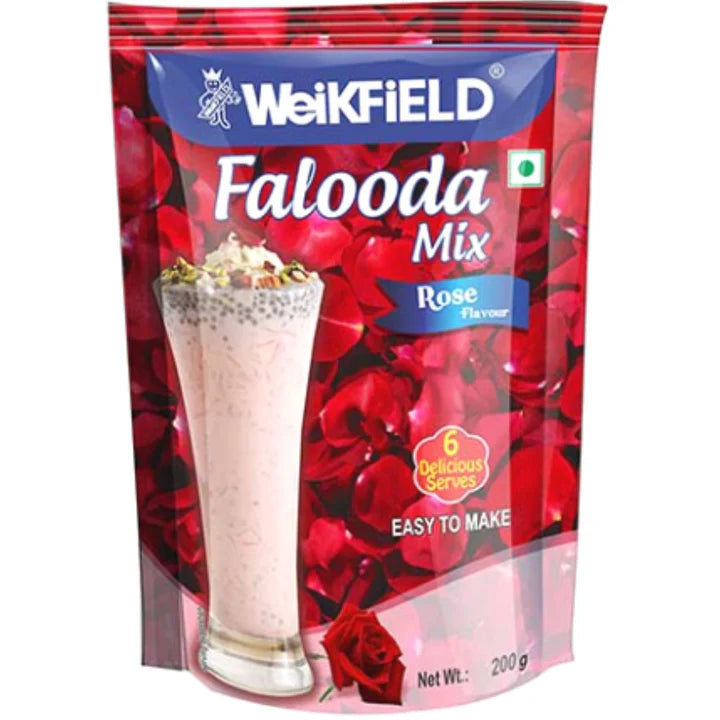 Falooda Dessert Mix | Rose Flavor Falooda Mix 200g Weikfield