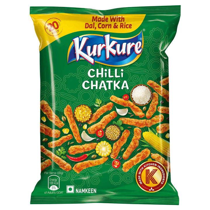 Kurkure Chilli Chatka Snacks | Kurkure Chilli Chatka 90g