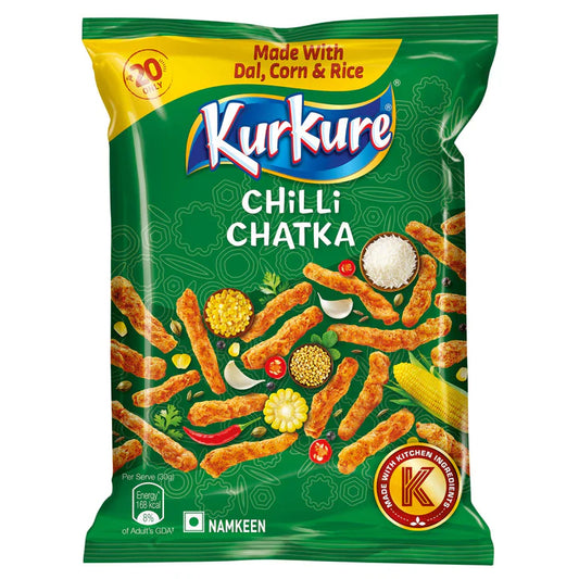 Kurkure Chilli Chatka Snacks | Kurkure Chilli Chatka 90g