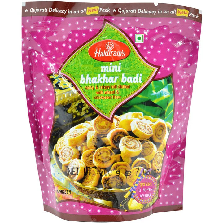 BhakharWadi Snacks | Fine Flour Fried Stuffed Small Rounds | Bhakhar Wadi 200g Haldiram