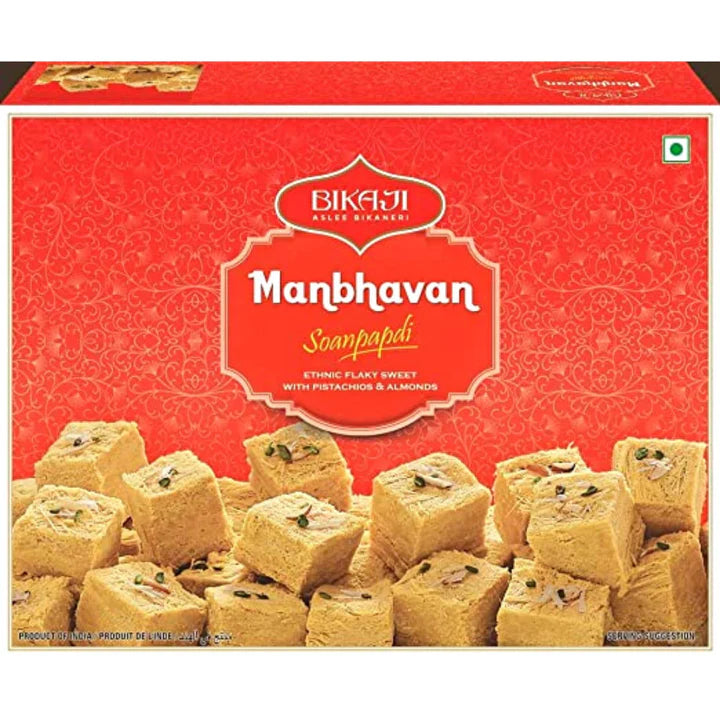 Traditional sweet “Soan Papdi” | Soan Papdi (with Pista & Almonds) 200g Bikaji