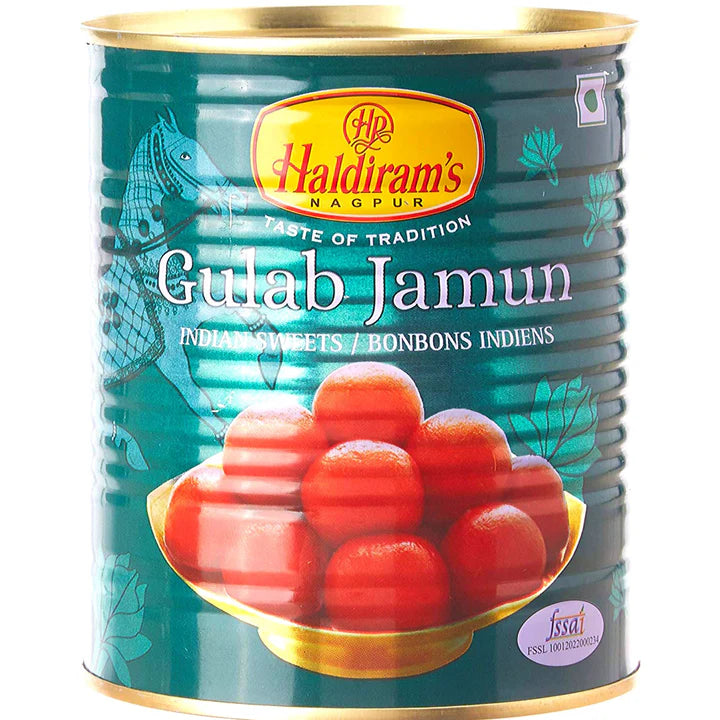 Sweet Fried Milk Balls in Syrup with Rose Water | Gulab Jamun 1kg Haldiram