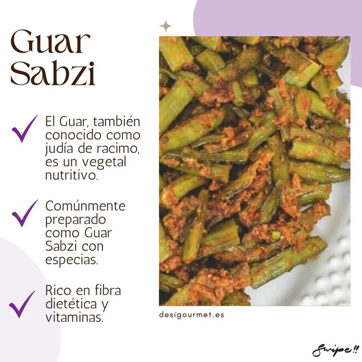 Short Green Beans | Cluster bean | Guar (Guvar) 340g Greentech