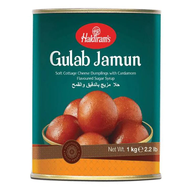 Sweet Fried Milk Balls in Syrup with Rose Water | Gulab Jamun 1kg Haldiram