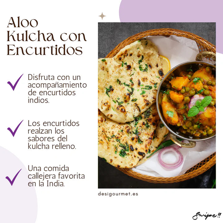 Bread stuffed with stewed potatoes and spices | Aloo Kulcha 400g/4 pcs. Ashoka