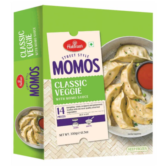 Classic vegetarian Dumplings or Momo's | Momo's Classic Veggie Street Style 350g (Frozen) Haldiram