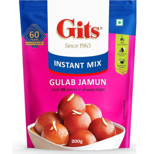 Prepared for Gulab Jamun | Gulab Jamun Mix 200g Gits (BB-22nd Sep'25)