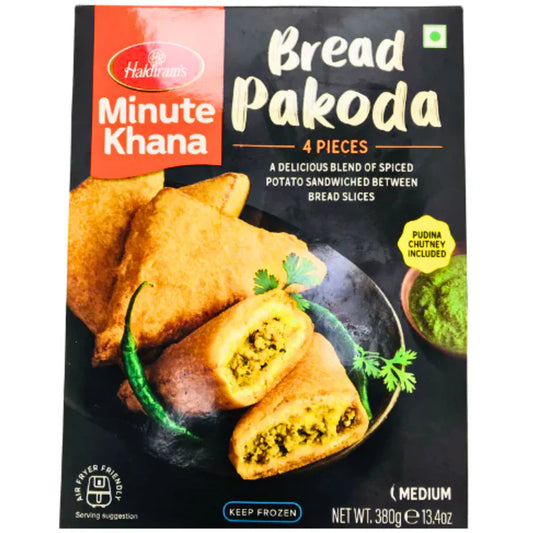 Indian-Style Fried Potato-Stuffed Bread | Bread Pakoda (Frozen) 380g/4 pcs. Haldiram