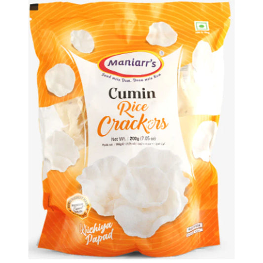 Cumin Rice Papadum | Cumin Rice Crispy (Khichiya) 200g Maniarr's