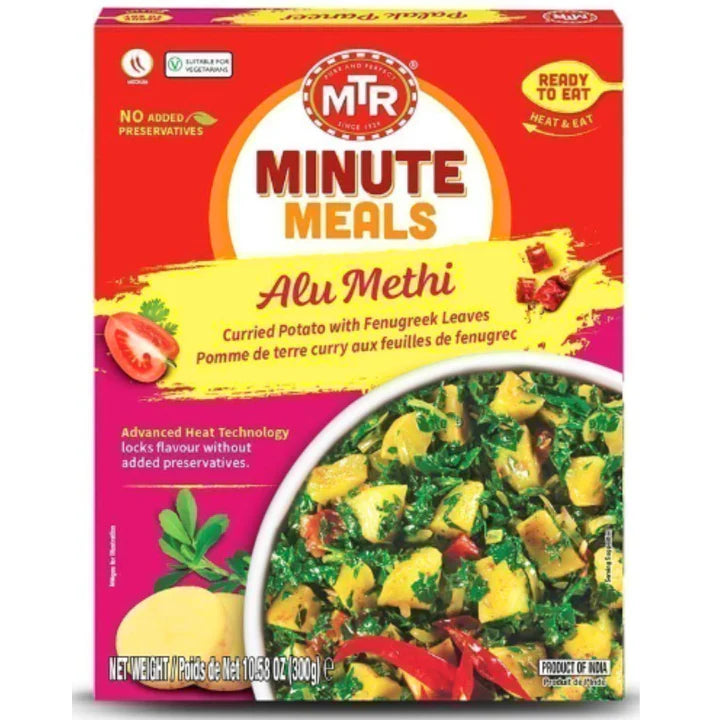 Curried Potato Stew with Fenugreek Leaves | Alu Methi (Aloo Methi) 300g MTR