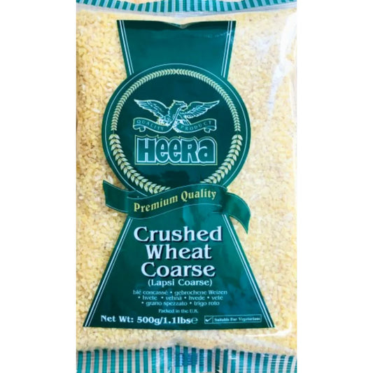 Crushed Wheat (Bulgur) | Crushed Wheat Coarse | Lapsi Coarse (Daliya) 500g Heera
