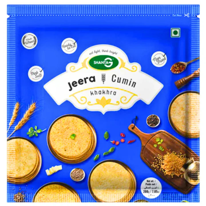 Cumino Khakhra Snacks | Khakhra Jeera (Cumin) 200g Shanta G