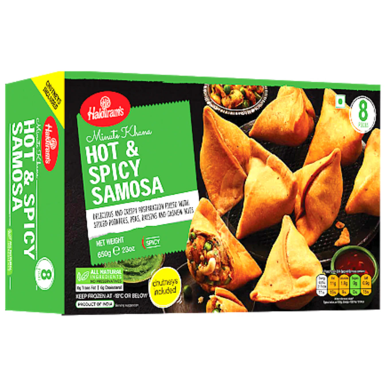 Spicy Vegetable Samosas with Nuts | Haldiram Hot n Spicy Veg Samosa