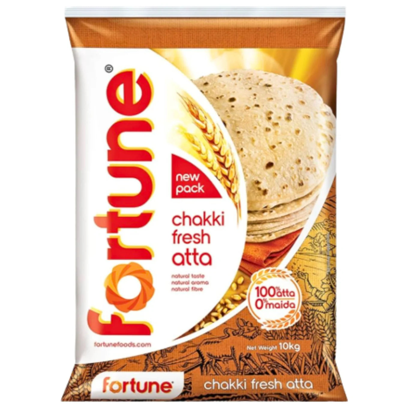 Wheat Flour for Chapati | Wheat Flour for Chapati 10kg Fortune Chakki Atta