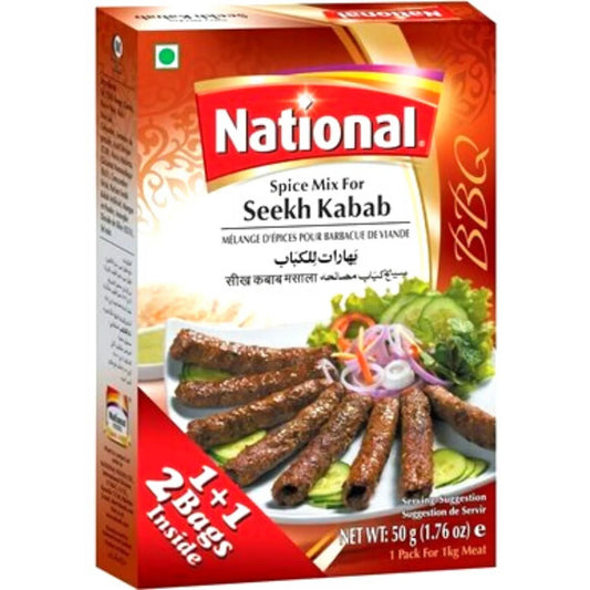 Kebab spices on skewer | Seekh Kebab Masala 92g National