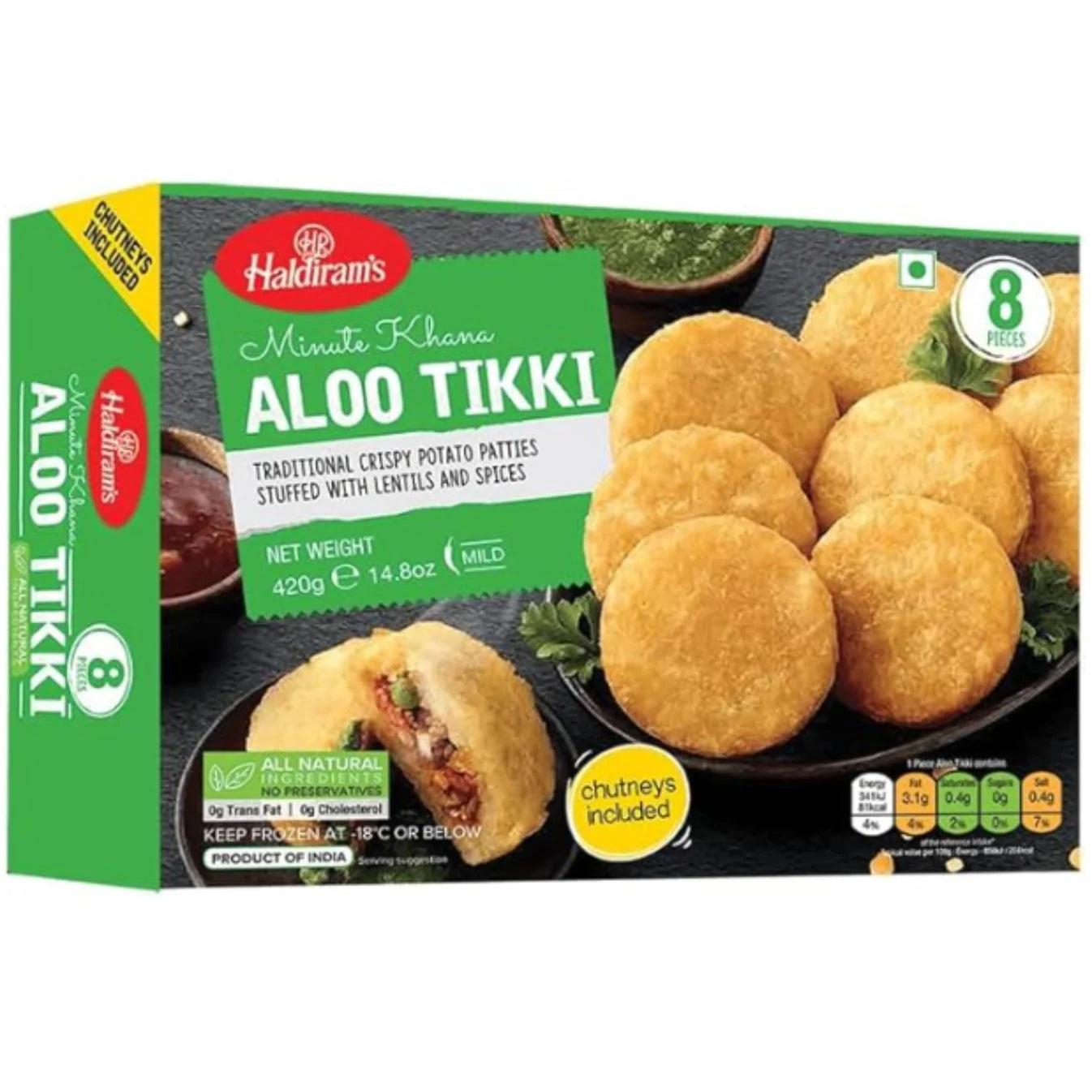 Potato empanadas | Aloo Tikki 420g/8pcs. Haldiram