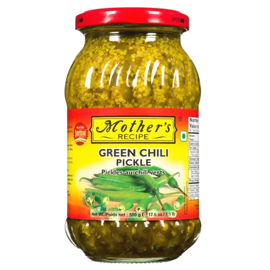 Green Chile Pickle (pickled) | Green Chilli Pickle 500g Mother's Recipe