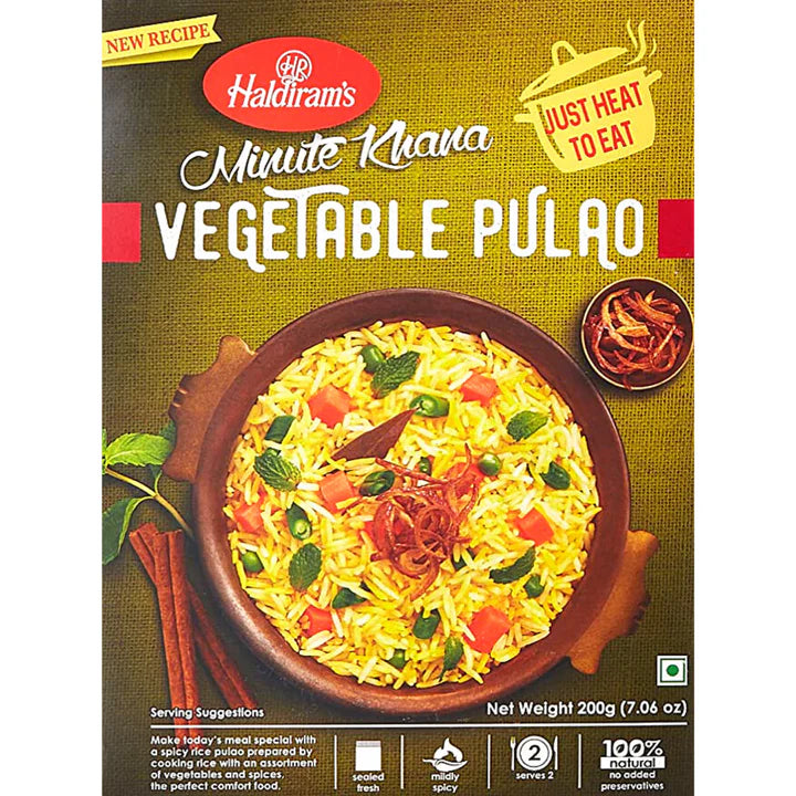 Spiced Rice with Vegetables | Vegetable Pulao 200g Haldiram