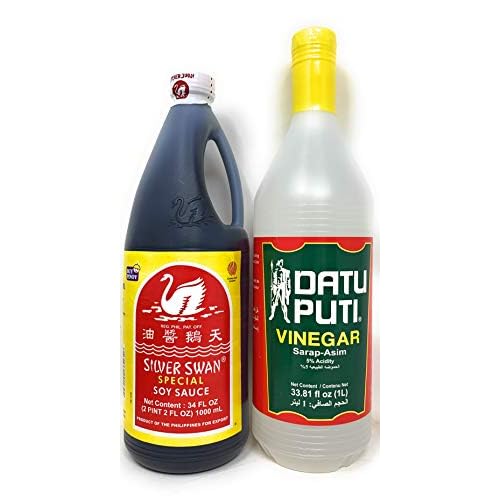 Filipino Datu Puti Vinegar and Silver Swan Soy Sauce
